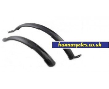 Pair Bike Mudguards 26,27,28" 650B & 700c wheel Mountain & Hybrid bicycle Clip-On Quick Release